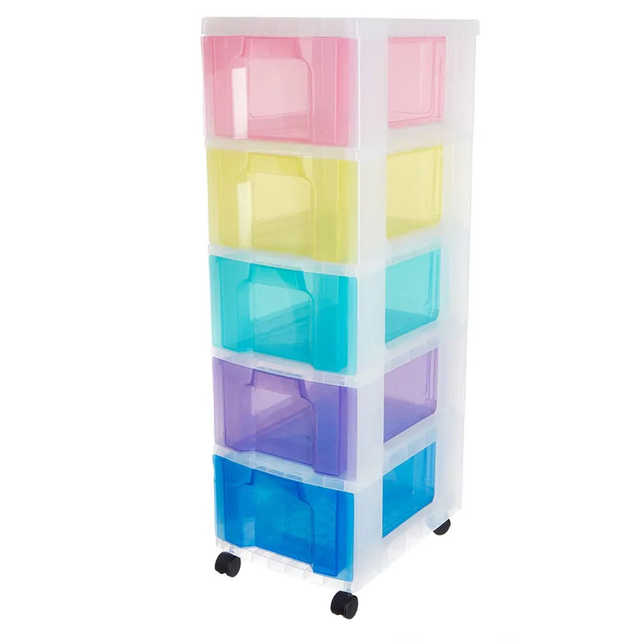 Really Useful 5x12L Rainbow Storage Drawer Tower