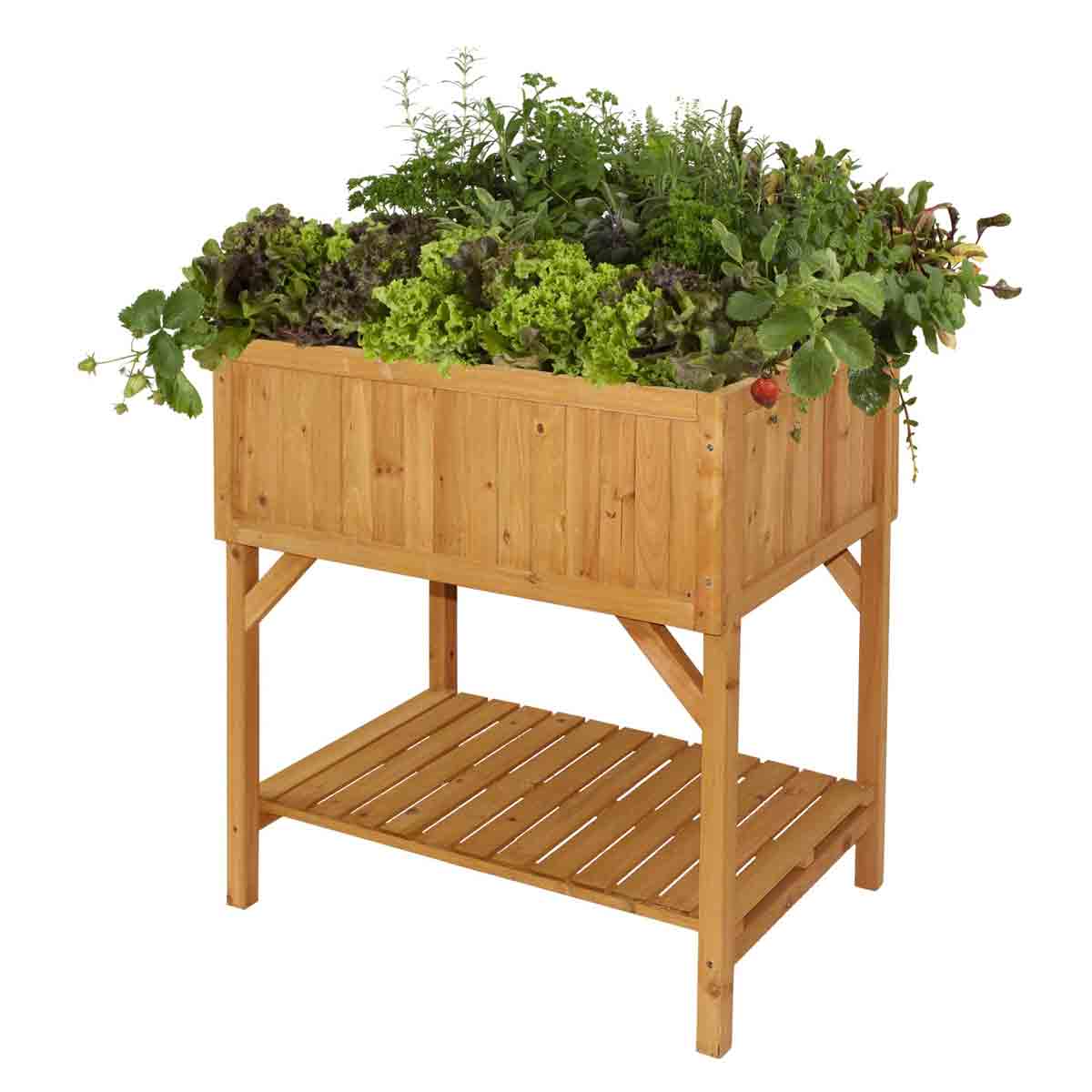 VegTrug Raised Bed Planter Cedar Wood Natural