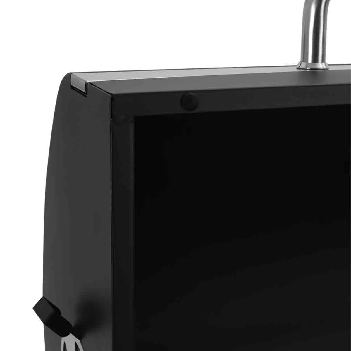Garden Sanctuary Outdoor Charcoal Grill with Shelf and Wheels