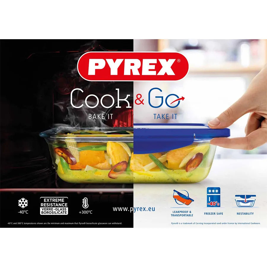 Pyrex Cook & Go Square Dish - 800ml