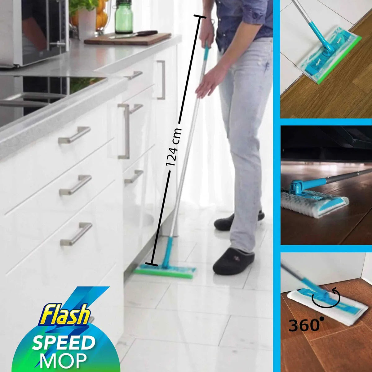 Flash Speedmop Starter Kit (Includes 6 Wet Wipe Refills)
