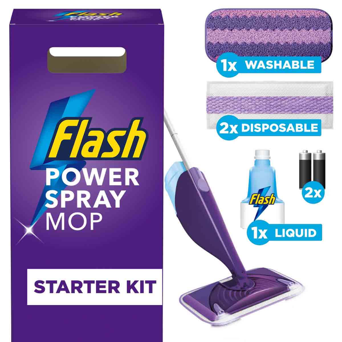 Flash Powerspray Mop Starter Kit