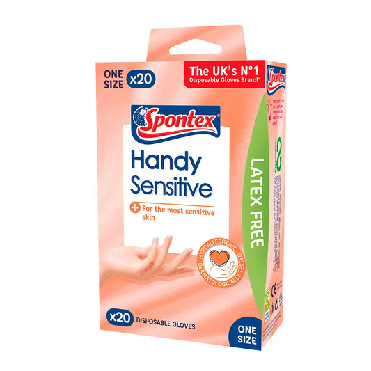 Spontex Handy Vinyl Disposable Gloves - 20 Pack