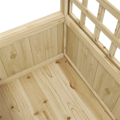 Outsunny Wood Planter w/ Trellis - Natural