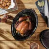 Vonshef Enamel Self-basting Roasting Tin With Lid