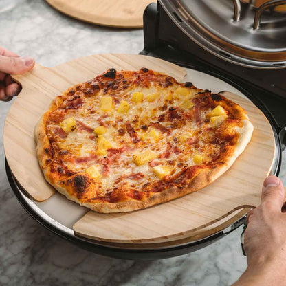 Cooks Professional Electric Pizza Oven w/ Stone Base & Glass Window - Grey