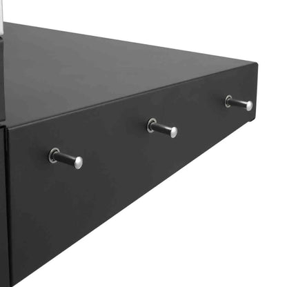 Garden Sanctuary Outdoor Charcoal Grill with Shelf and Wheels