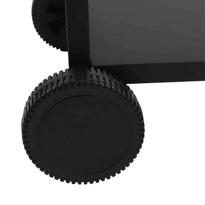 Garden Sanctuary Outdoor Charcoal Grill with Shelf and Wheels