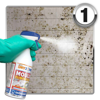 Dryzone Mould Remover Prevention Kit (3 X 450Ml Spray) - Fast-acting Black Mould Remover On Bathroom, Walls, Ceilings And Others