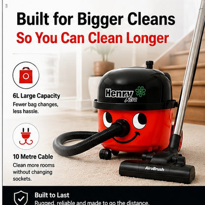 Henry Xtra Corded Bagged Cylinder Vacuum Cleaner