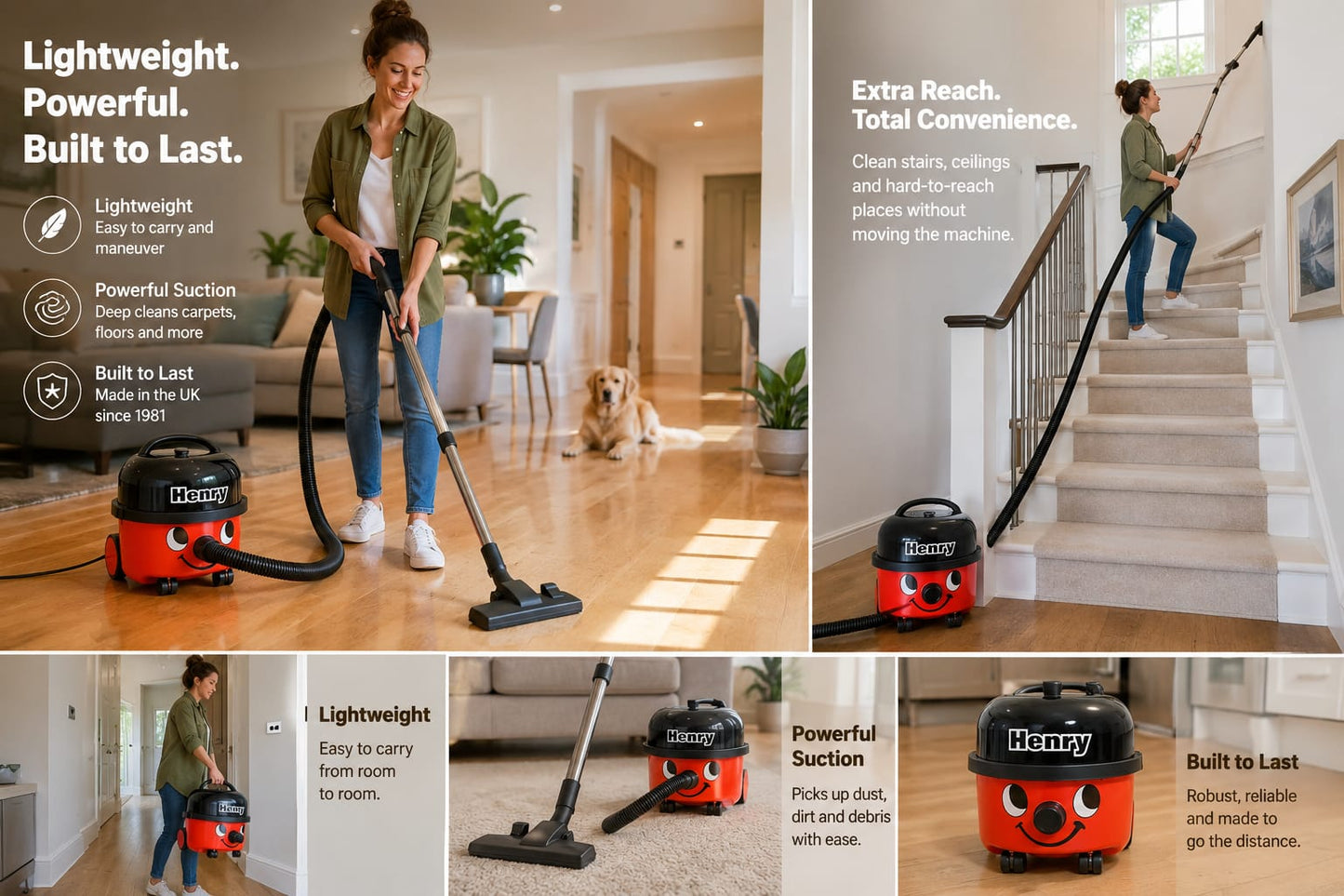 Henry Xtra Corded Bagged Cylinder Vacuum Cleaner
