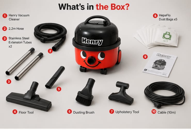 Henry Xtra Corded Bagged Cylinder Vacuum Cleaner