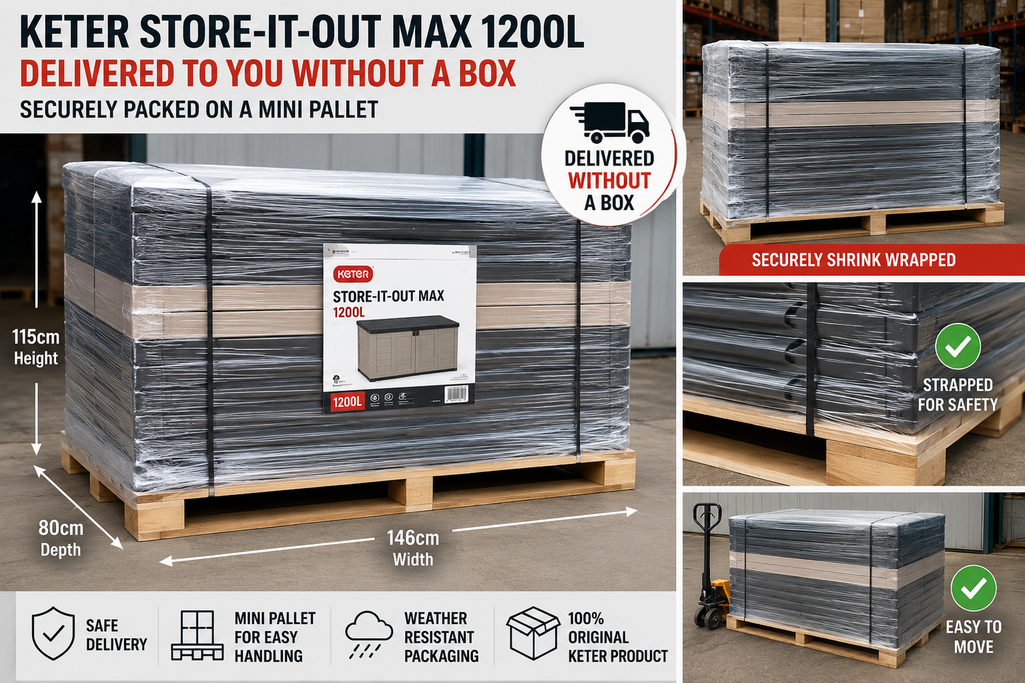 Keter Store It Out Max 1200L Garden Storage Shed 5 x 3ft  SALE CLEARANCE