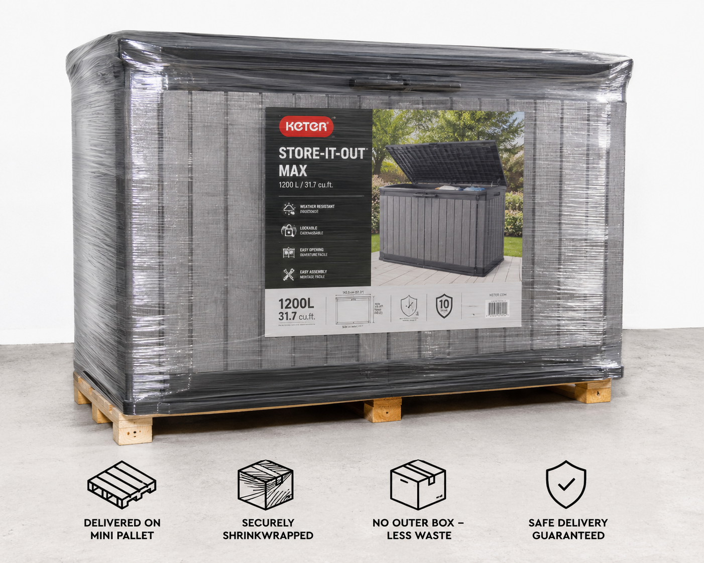 Keter Store It Out Max 1200L Garden Storage Shed 5 x 3ft  SALE CLEARANCE