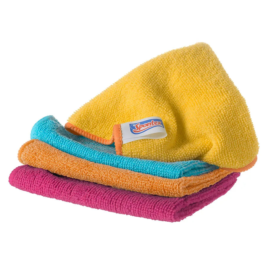 Spontex Microfibre Cloths - Pack of 4